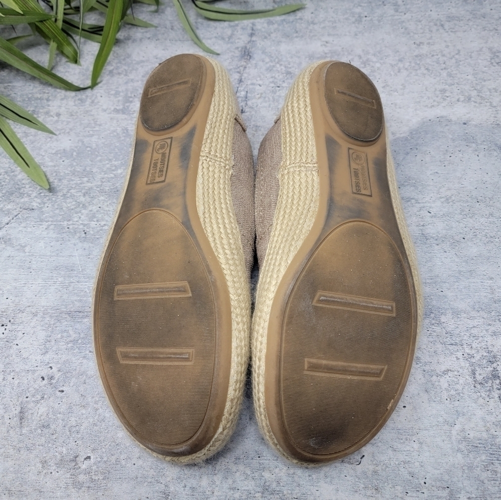 Mootsies Tootsies | Beige Sparkly Espadrille Flats - Picture 3 of 8